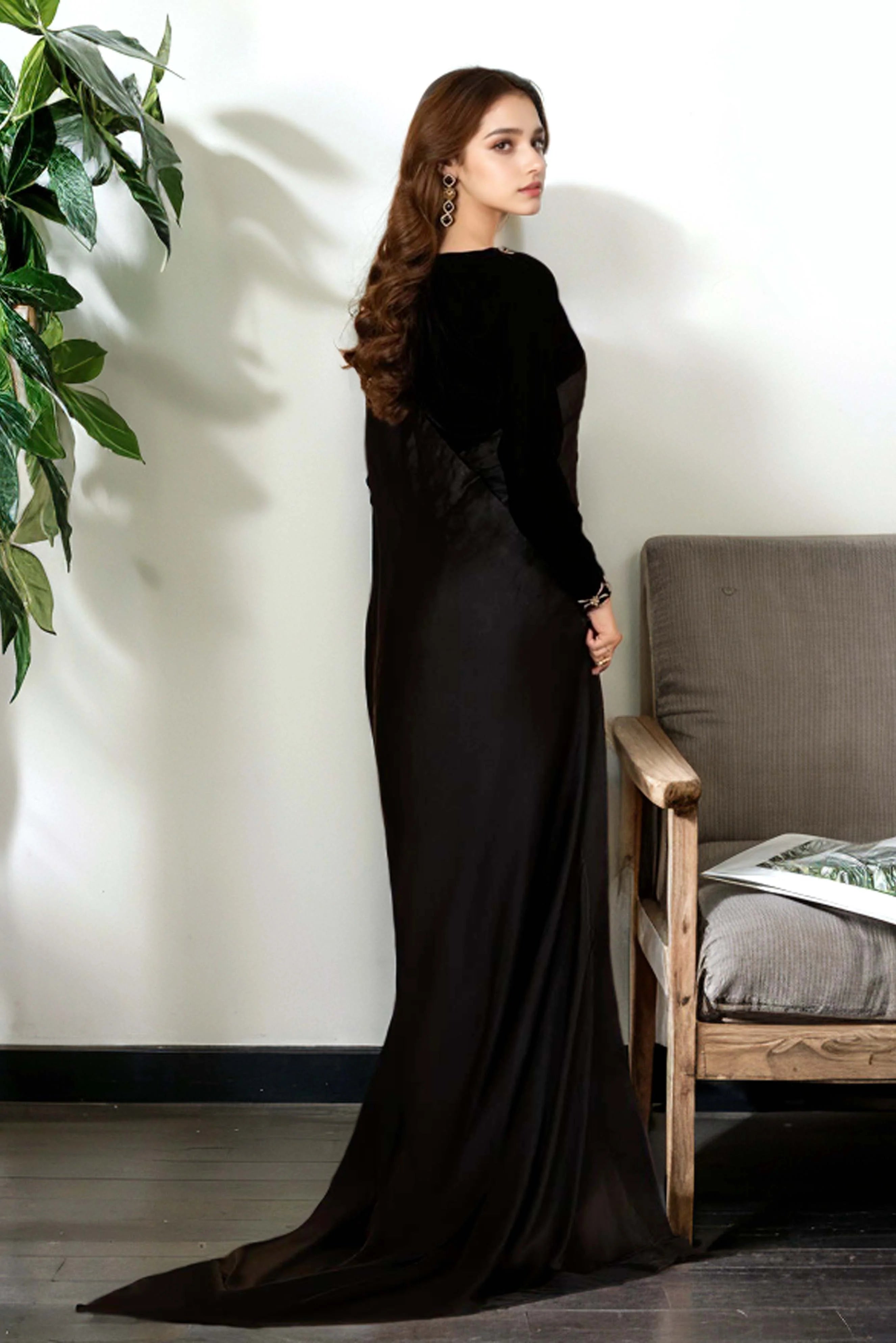 Black Saree Featuring Hand Embellishments